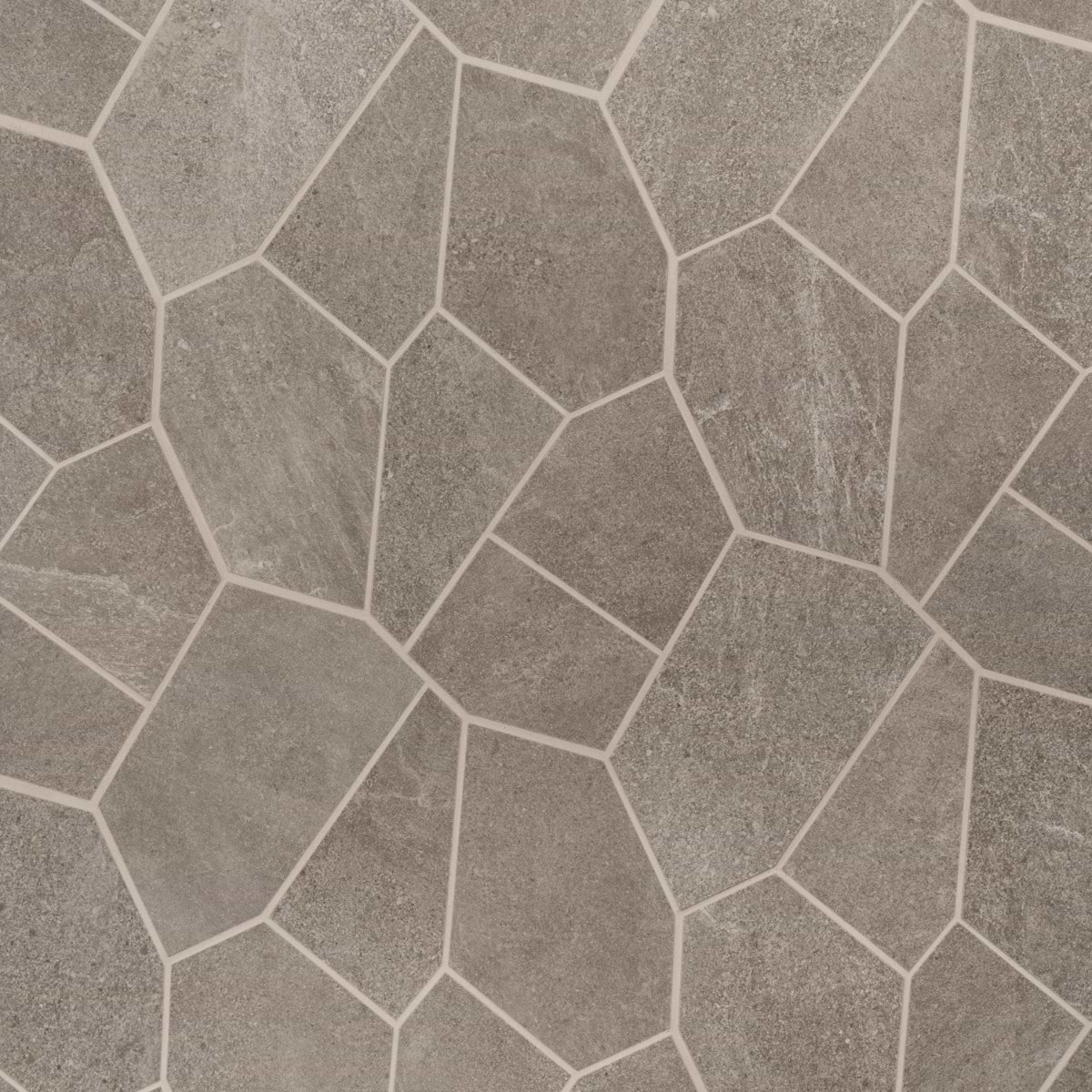 Era Caramel Brown Organic Pattern Limestone Look Matte Porcelain Mosaic Tile