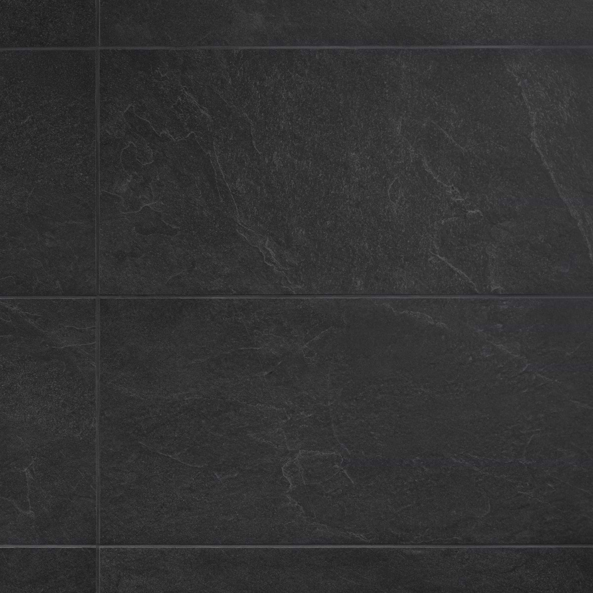 Era Charcoal Black 12x24 Limestone Look Matte Porcelain Tile