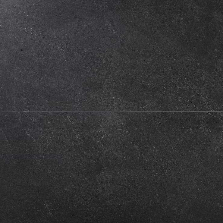 Era Charcoal Black 24x48 Limestone Look Matte Porcelain Tile