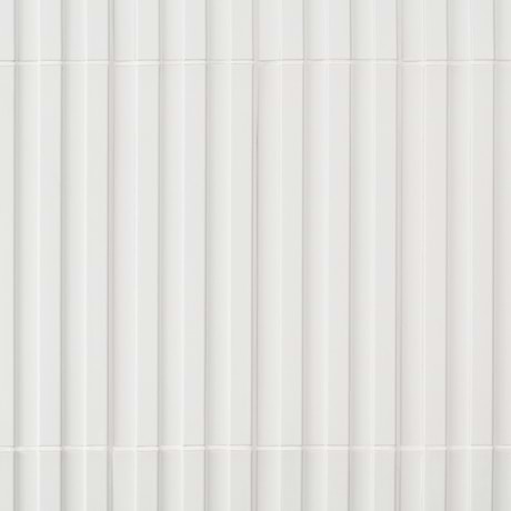 Bariano White 6x16 Fluted 3D Matte Porcelain Tile