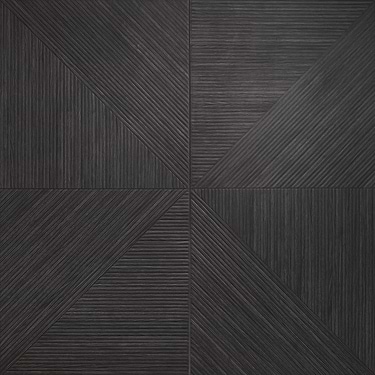 Enso Charcoal Black 24x48 Ribbed Matte Porcelain Wood Look Tile - Sample
