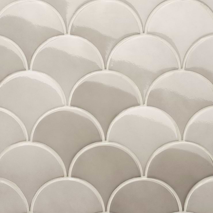 Highwater Mist 2x5 Fishscale Polished Ceramic Wall Tile