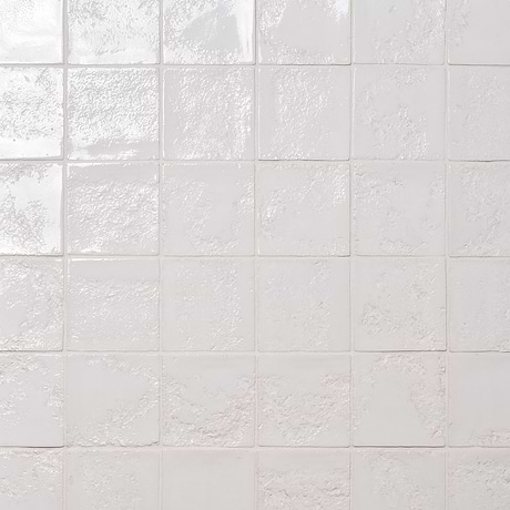 Navari White 5x5 Textured Matte Ceramic Tile | Tilebar.com