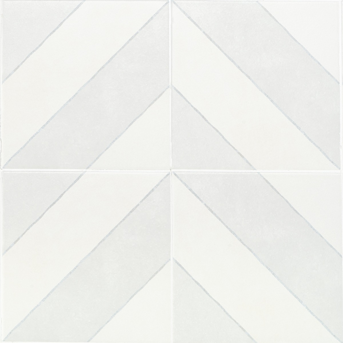 Auteur Diagonals Chevron-Offset Ash Gray 9x9  Matte Porcelain Tile