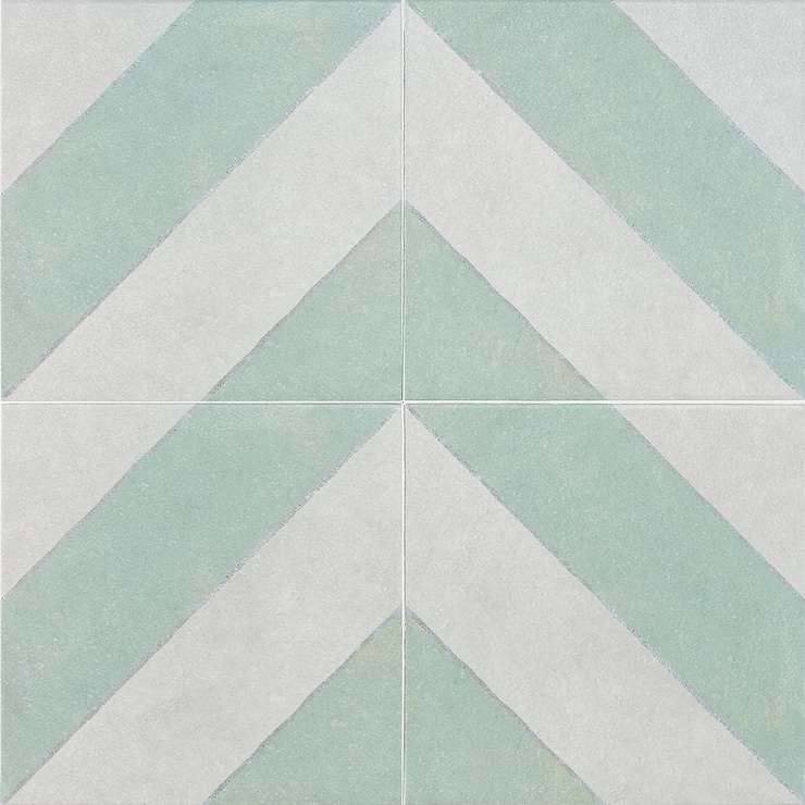 Auteur Diagonals Sage 9x9 Porcelain Tile