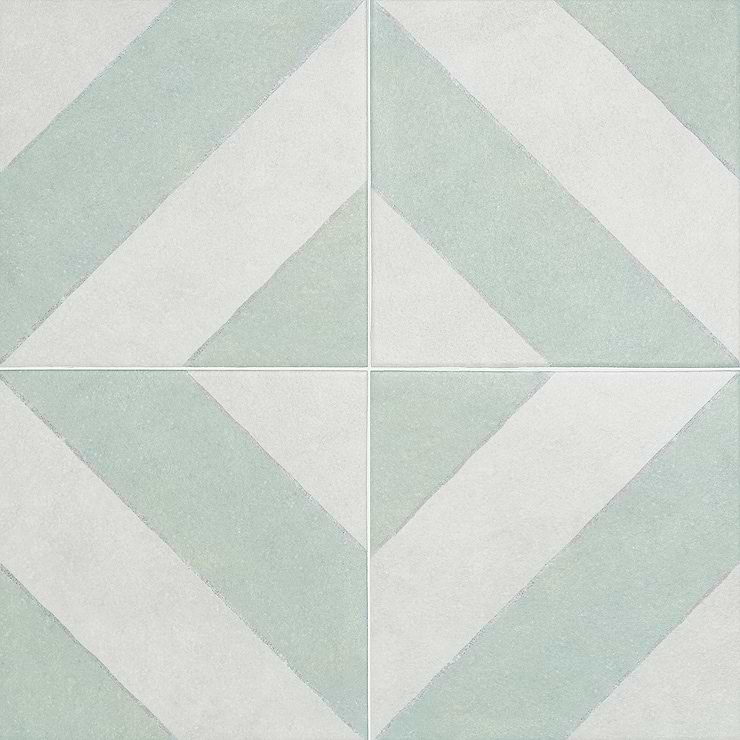 Auteur Diagonals Sage 9x9 Porcelain Tile