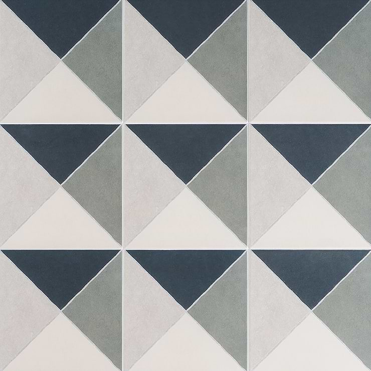 Auteur Diamond Navy Matte 9x9 PorcelainTile: Pattern 2