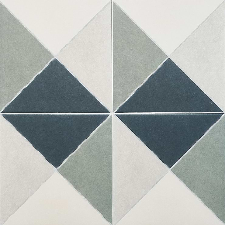 Auteur Diamond Navy Matte 9x9 PorcelainTile: Pattern 3 