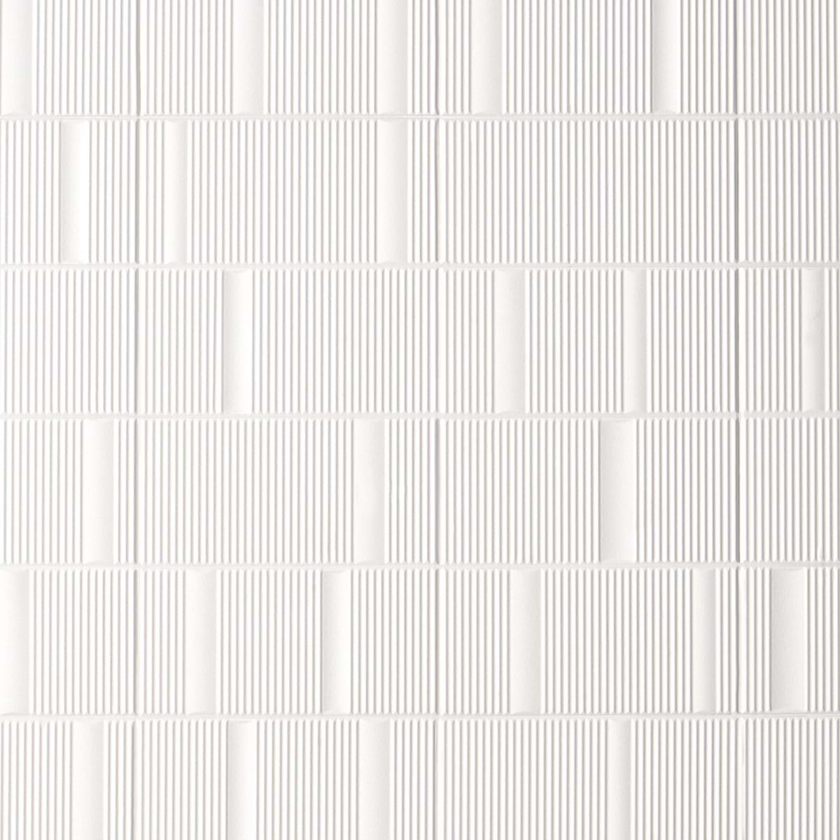 Division White 8x16 Fluted 3D Matte Ceramic Wall Tile