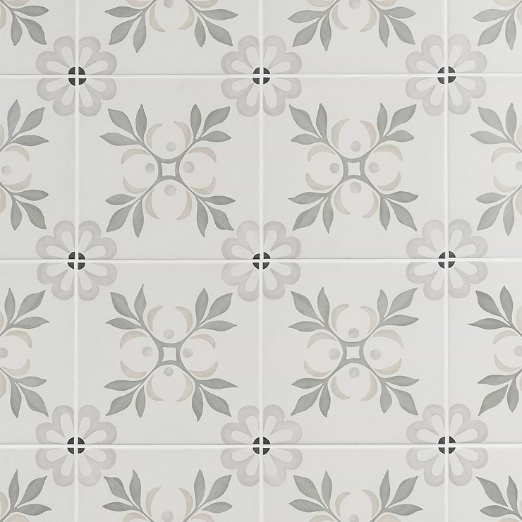 Lapaz Blossom Green 9x9 Matte Porcelain Tile