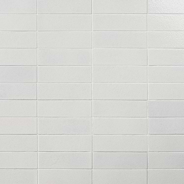 Color One Cotton White 2x8 Glossy Lava Stone Subway Tile - Sample