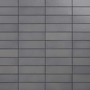 Color One Fossil Gray 2x8 Glossy Lava Stone Subway Tile - Sample
