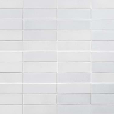 Color One Milk White 2x8 Glossy Lava Stone Subway Tile - Sample