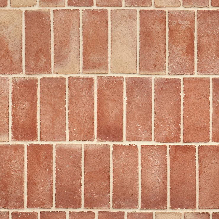 Terra Villa Red 2x6 Matte Presealed Genuine Terracotta Tile