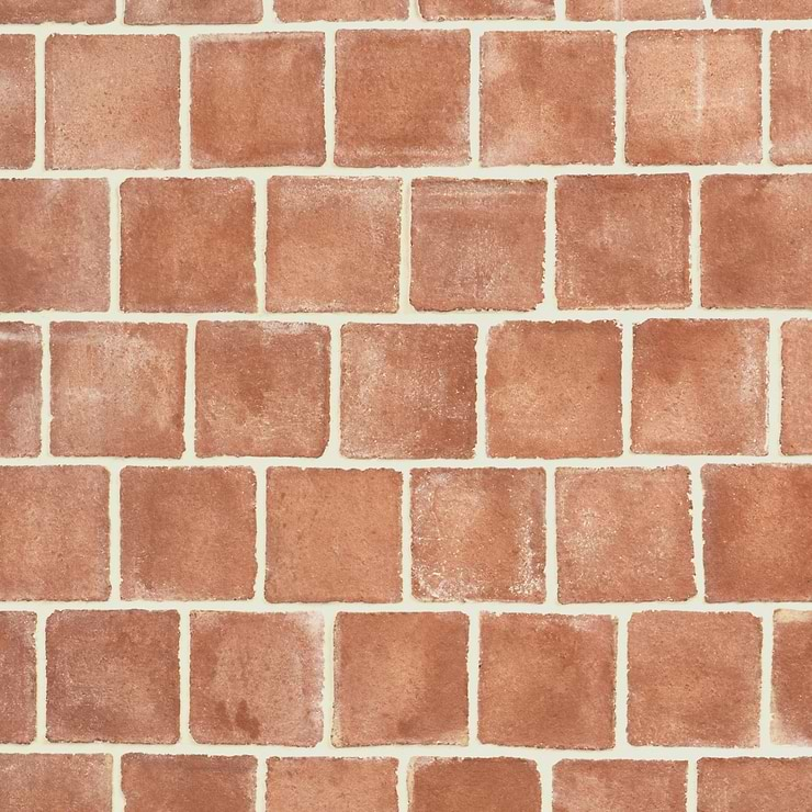 Terra Villa Red 4x4 Matte Presealed Genuine Terracotta Tile