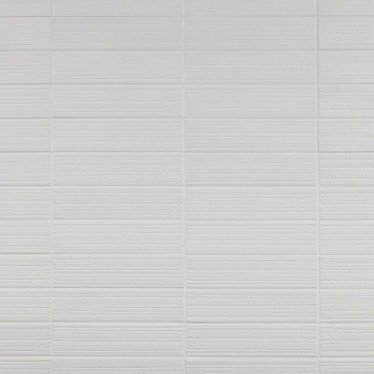 Charlotte Cloud White 3x10 Textured Matte Ceramic Subway Tile