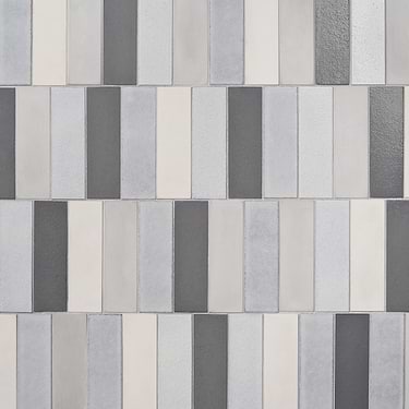 Color One Cloud Blend Gray 2x8 Cement & Lava Stone Subway Tile - Sample