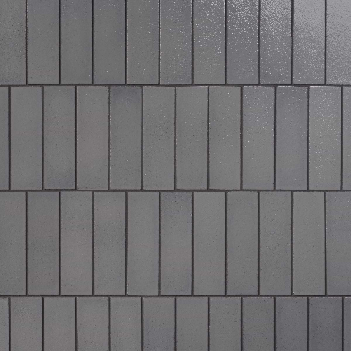 Color One Fossil Gray 2x8 Glossy Lava Stone Tile 