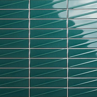 Axelle Emerald Green 3x12 Glossy Ceramic Subway Tile