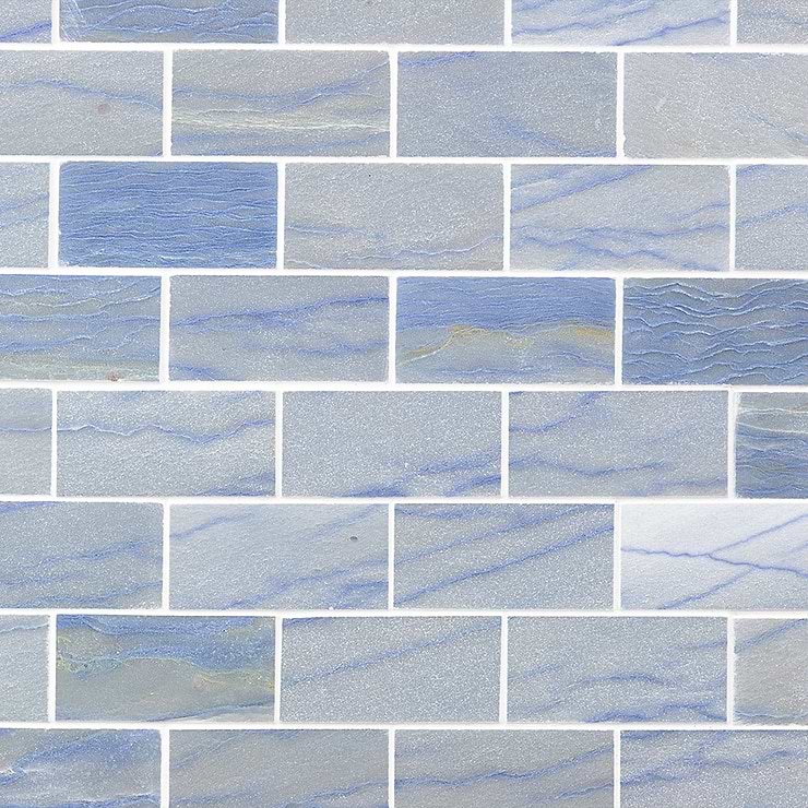Blue Macauba 2x4 Polished Marble Tile 