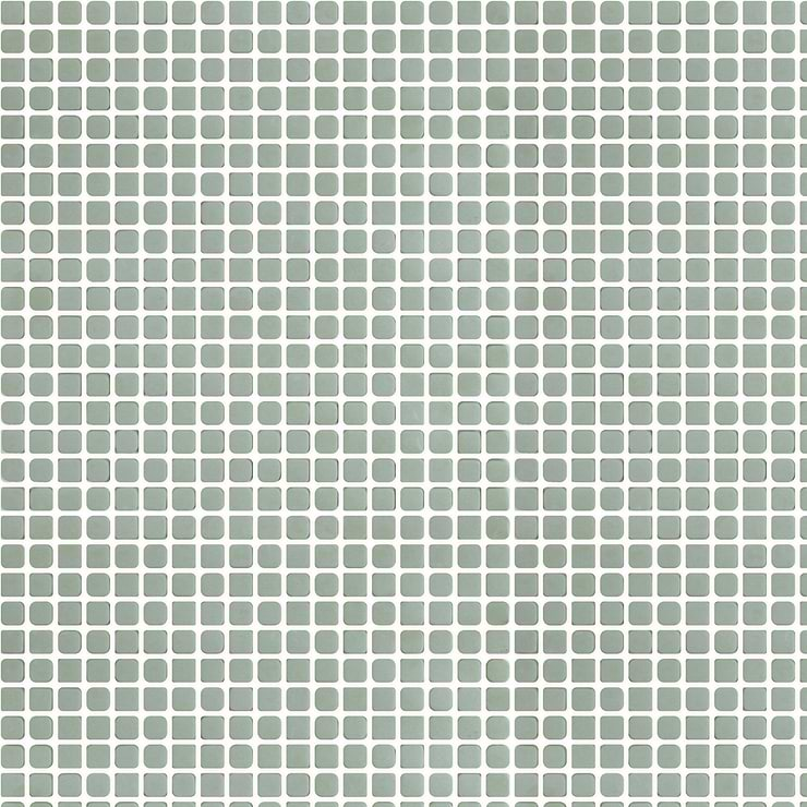 Venini Sage Green 1/2" Mini Square Frosted Glass Mosaic Tile