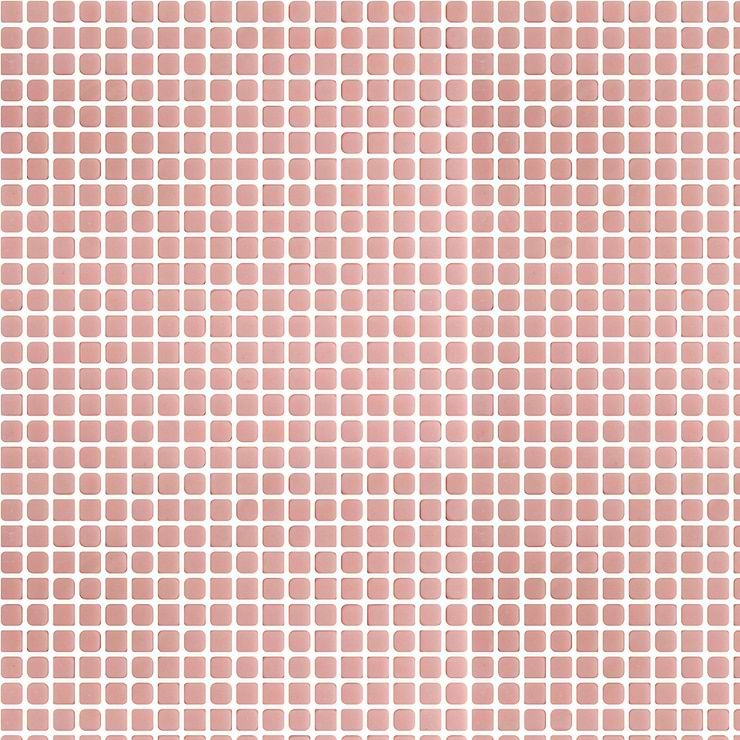 Venini Pink 1/2" Mini Square Frosted Glass Mosaic Tile