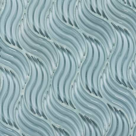 Dazzle Herra Blue Wavy Polished Glass Mosaic