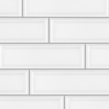 Astoria Beveled Brilliant White 3x9 Glossy Ceramic Subway Tile