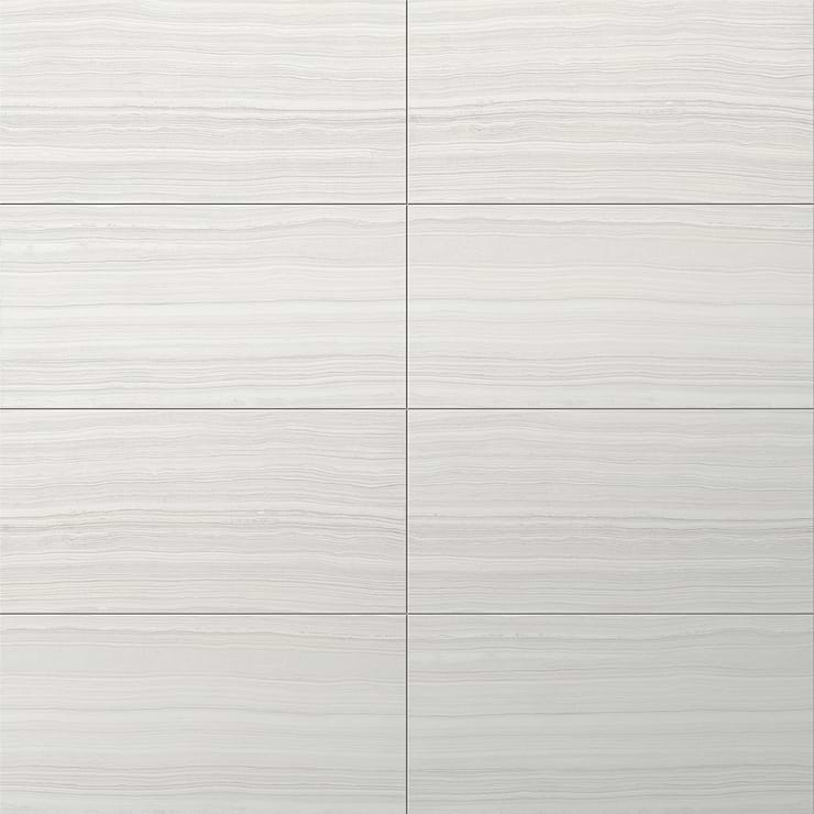 Miles Bright White 12x24 Matte Porcelain Tile