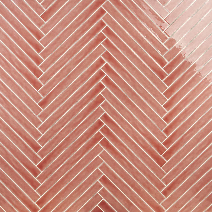 Carolina Coral Pink 2x20 Polished Ceramic Wall Tile