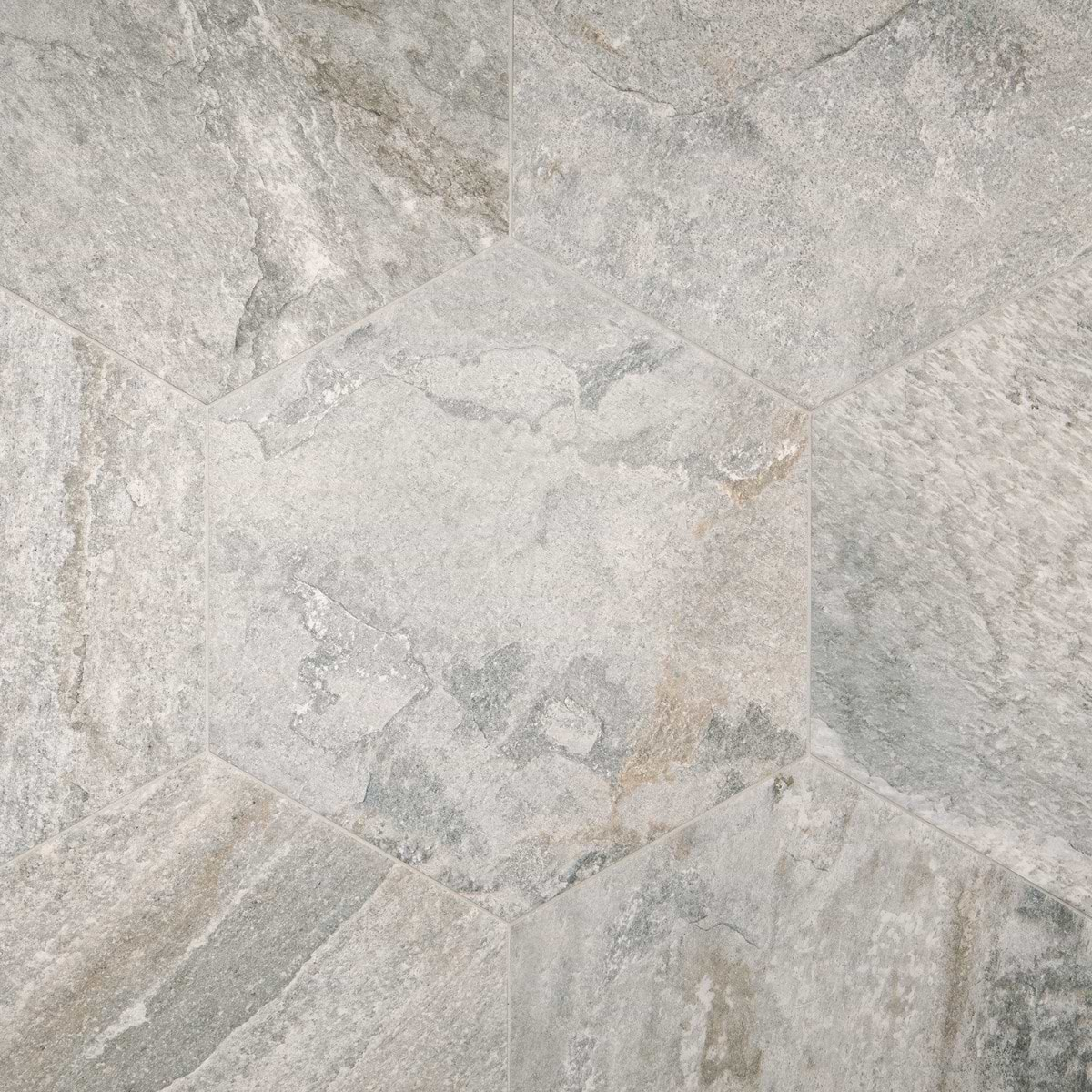 Shala Storm Gray 20” Hexagon Matte Porcelain Tile