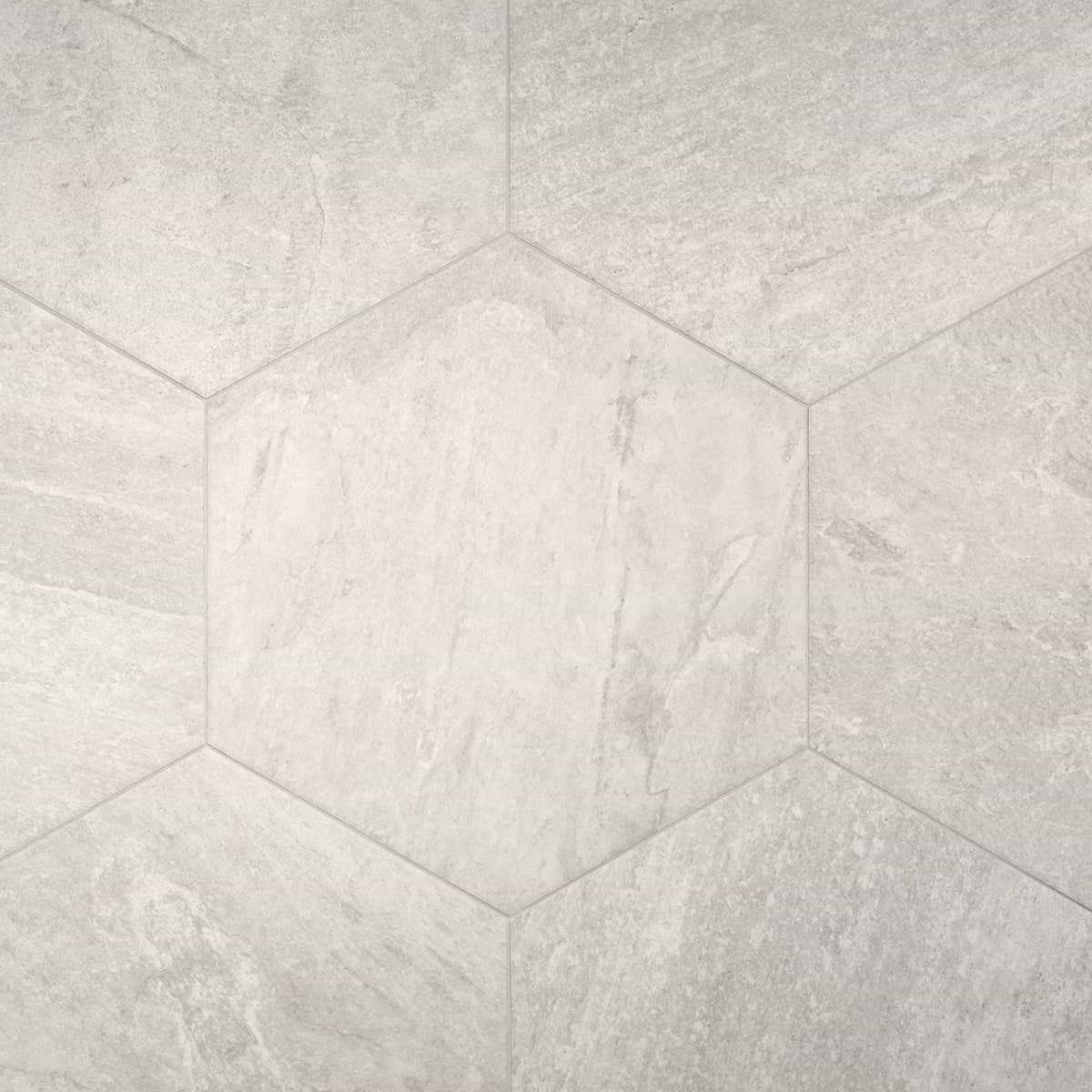 Shala Smoke White 20" Hexagon Matte Porcelain Tile