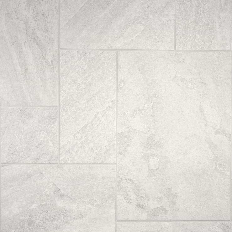 Shala Smoke White French Pattern Matte Porcelain Tile