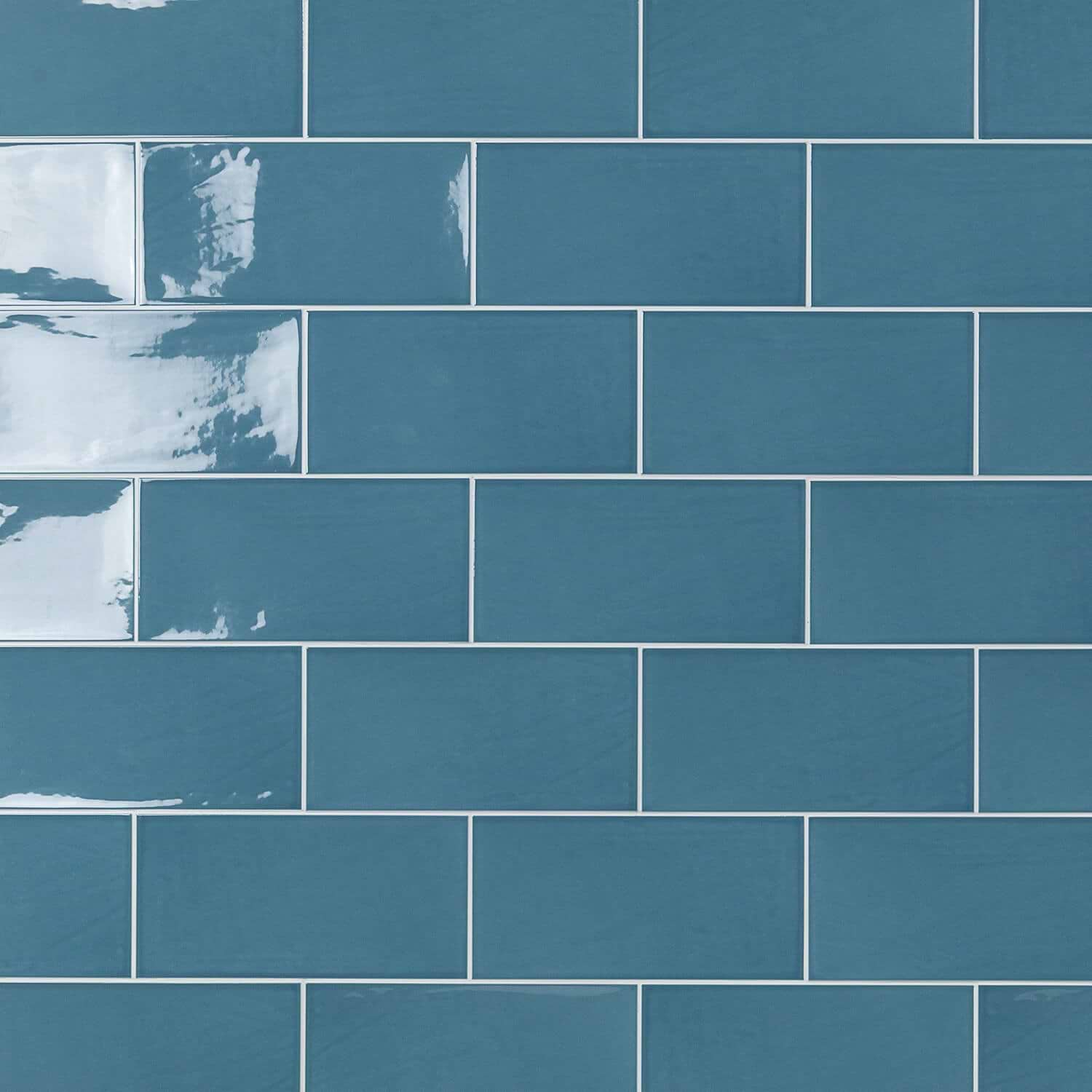 Buy Aruba Marine Blue 5x10 Polished Ceramic Subway Wall Tile | TileBar.com