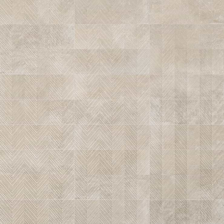 Stoneside Cream Beige Chevron 12x36 Matte Ceramic Tile