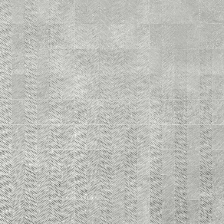 Stoneside Pearl Gray Chevron 12x36 Matte Ceramic Tile