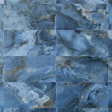 Jewel Onyx Blue 24x48 Polished Porcelain Tile - Sample