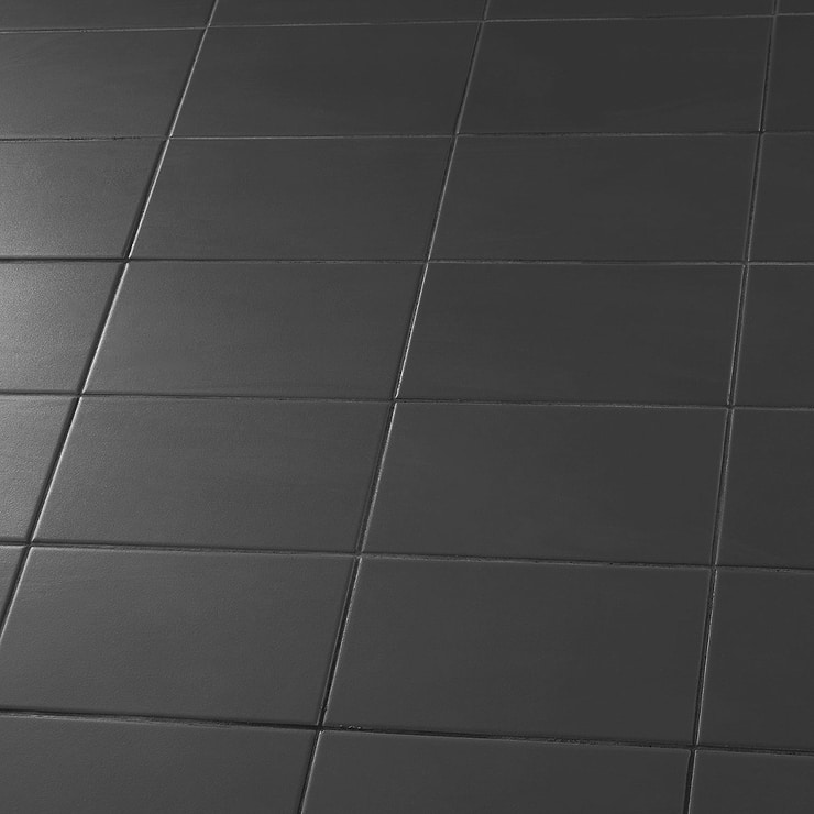 Stacy Garcia Maddox Charcoal Black 4x8 Matte Ceramic Subway Tile