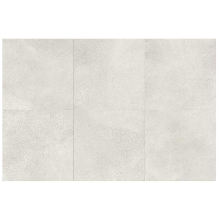 New Rock Perla White 48x48 Limestone Look Matte Porcelain Tile