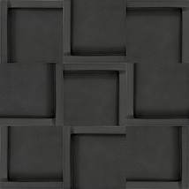 Roller Cross Black 4x4 3D Handmade Matte Ceramic Tile