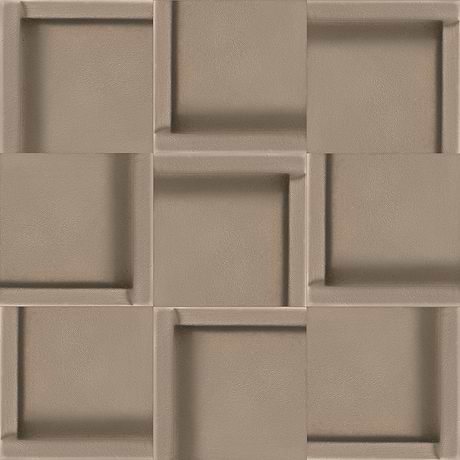 Roller Cross Taupe 4x4 3D Handmade Matte Ceramic Tile