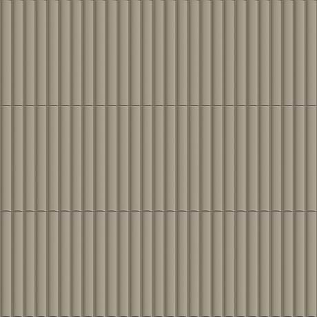 Roller Taupe Fluted Column 4x36 3D Handmade Matte Ceramic Tile