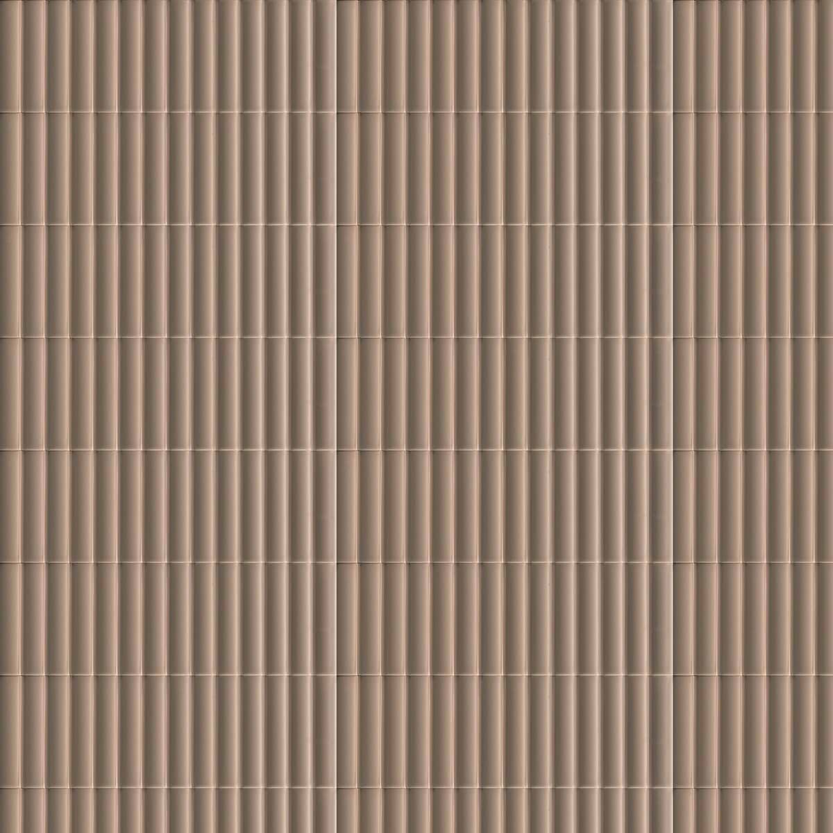 Roller Ribbed Taupe 4x12 3D Matte Ceramic Tile