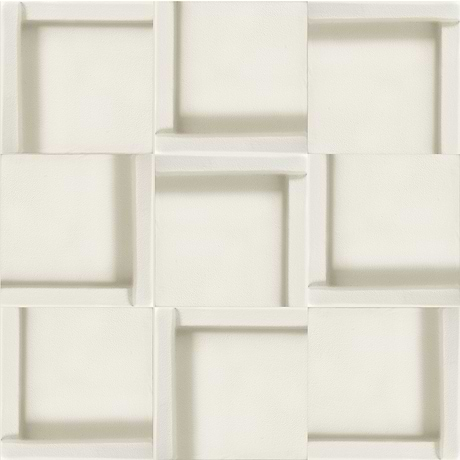 Roller Cross White 4x4 3D Handmade Matte Ceramic Tile