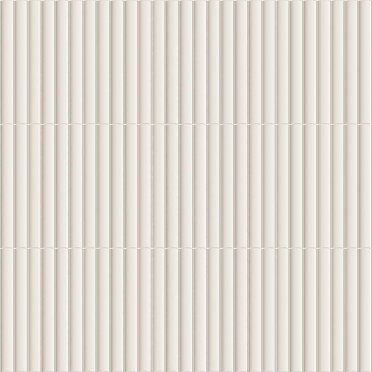 Roller White Fluted Column 4x36 3D Handmade Matte Ceramic Tile