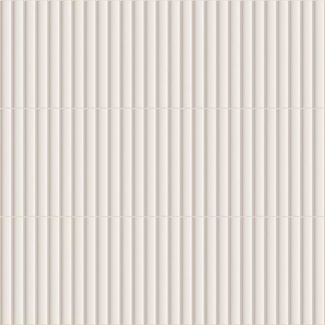 Roller White Fluted Column 4x36 3D Handmade Matte Ceramic Tile