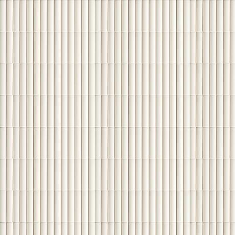 Roller Ribbed White 4x12 3D Matte Ceramic Tile