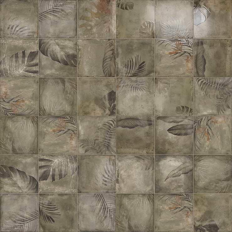 Angela Harris Wilder Papara Dark Deco 8x8 Matte Ceramic Tile