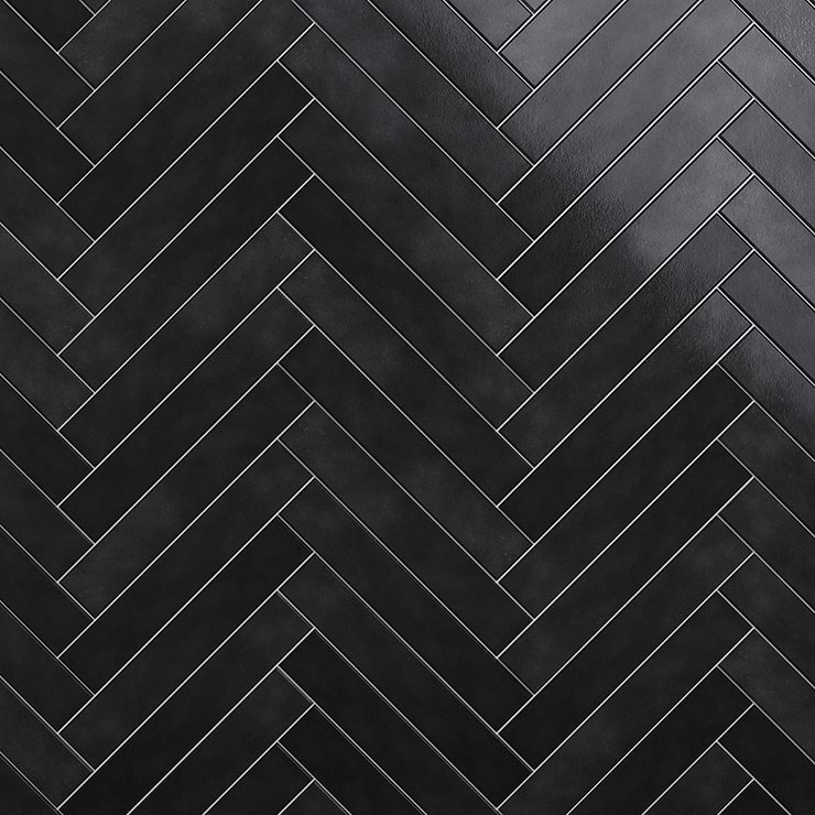 Disco-Cavallo Overcast Black 3x18 Glossy Porcelain Subway Tile