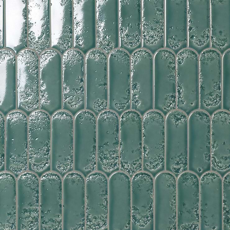 Corali Jade Green 3x9 Textured Glossy Ceramic Tile